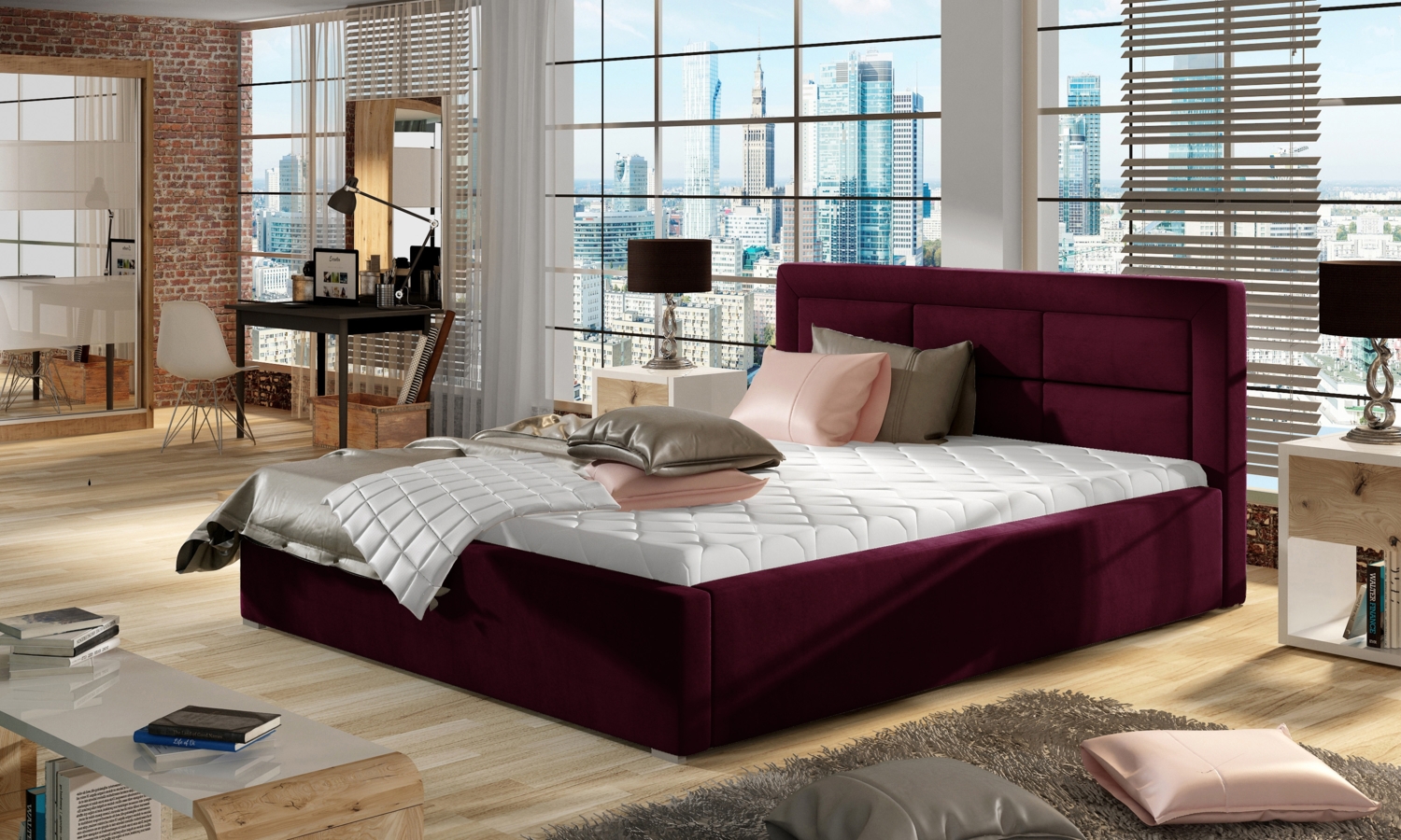 Eltap Rosano Bett (Mat Velvet 68) 180x200 Holzrahmen/Standardlift/ Box Bild 1