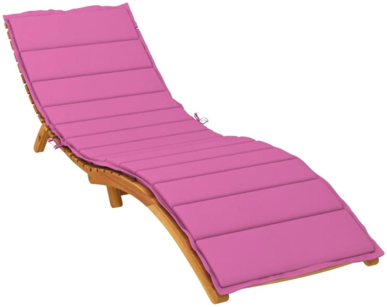 vidaXL Sonnenliegen-Auflage, rosa Oxford-Gewebe, 200 x 60 x 4 cm Bild 1