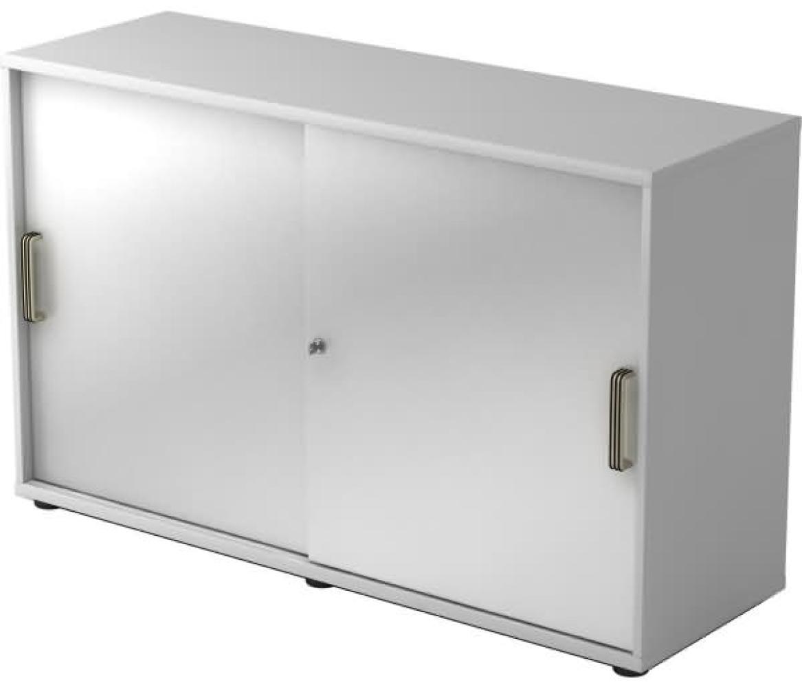 Schiebetürschrank 2OH 120cm SG Grau / Silber Bild 1