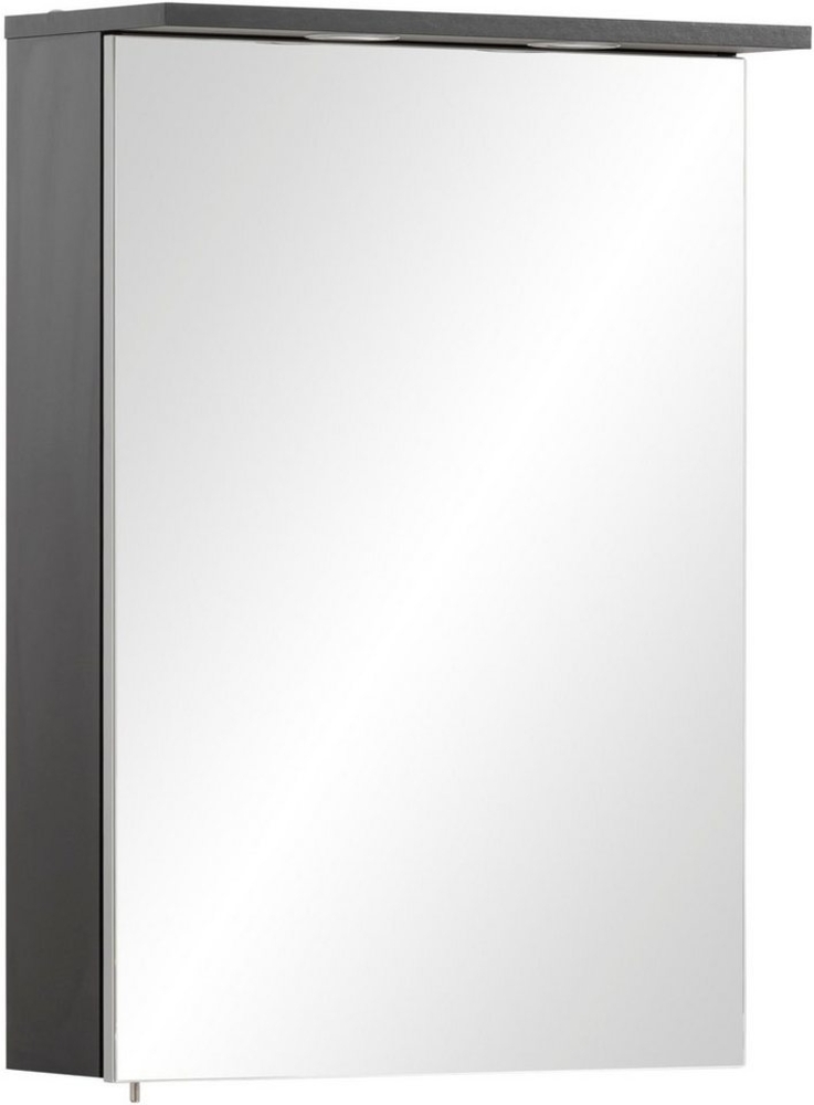 SCHILDMEYER Spiegelschrank Badezimmerschrank 2 LED-Spots schwarz 50,4 x 72,3 x 15,9 Bild 1