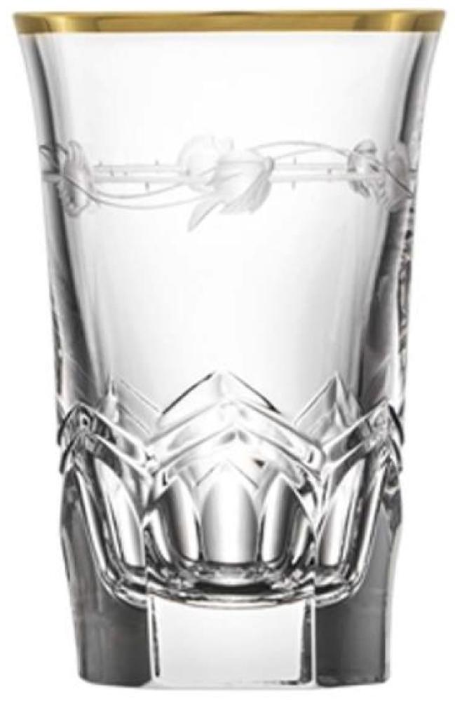 Shot Glas Kristall Lilly Gold clear (8cm) Bild 1