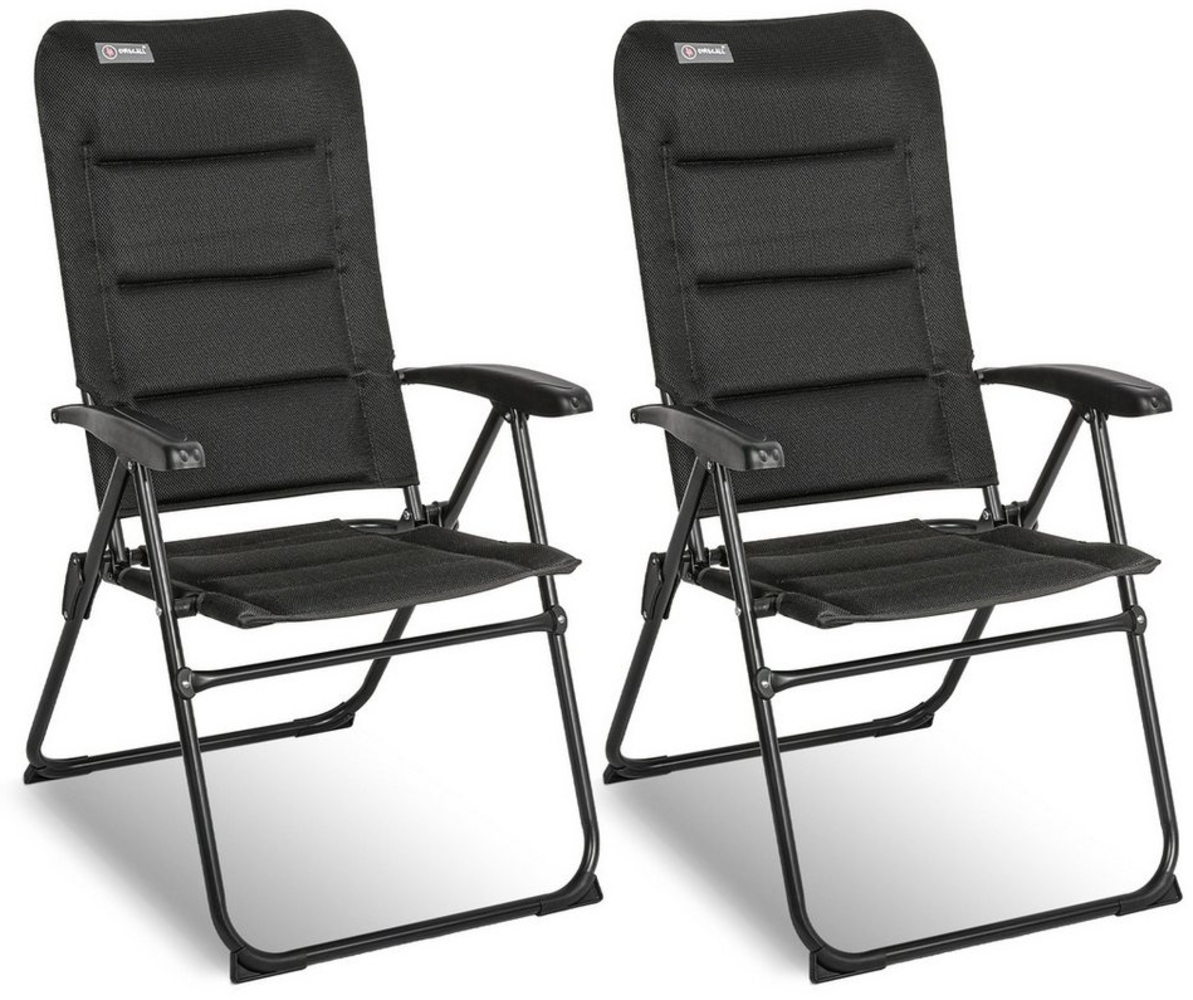 HOMECALL Gartenstuhl Hochlehner Campingstuhl Klappstühle Gepolstert Faltstuhl Balkonstuhl (Anglerstuhl, 2 St), mit 5-Fach Verstellbare lehne, für Camp Garten Balkon, Belastbar 150KG Bild 1