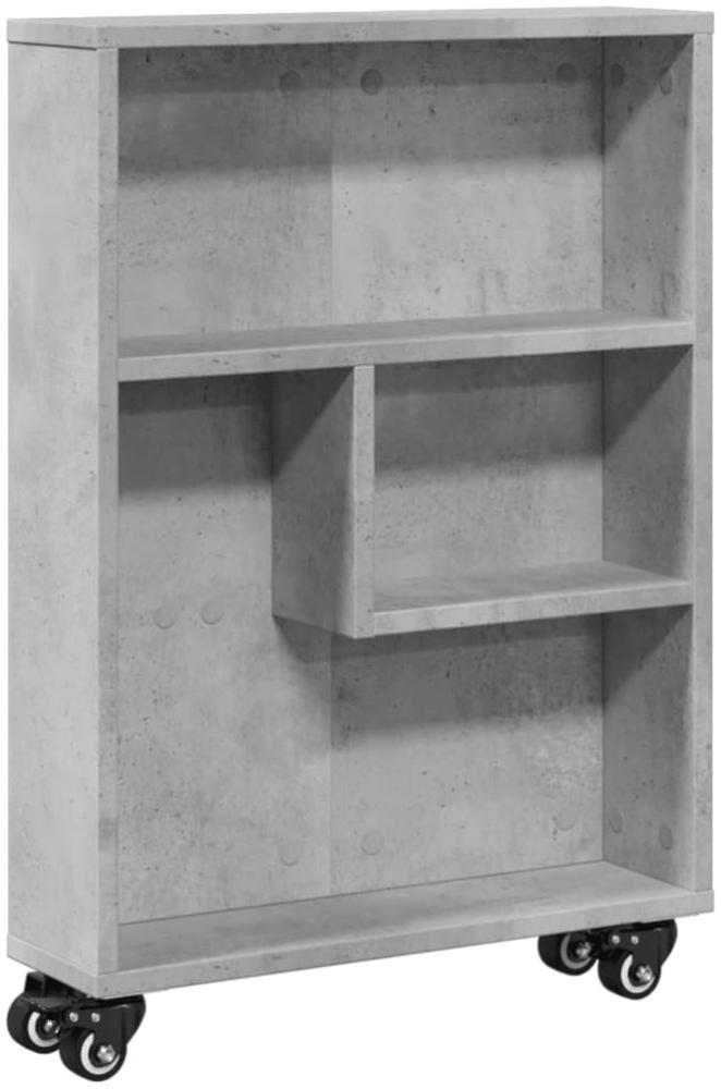 vidaXL Aufbewahrungswagen Schmal Betongrau 48x13x68 cm Holzwerkstoff 855226 Bild 1