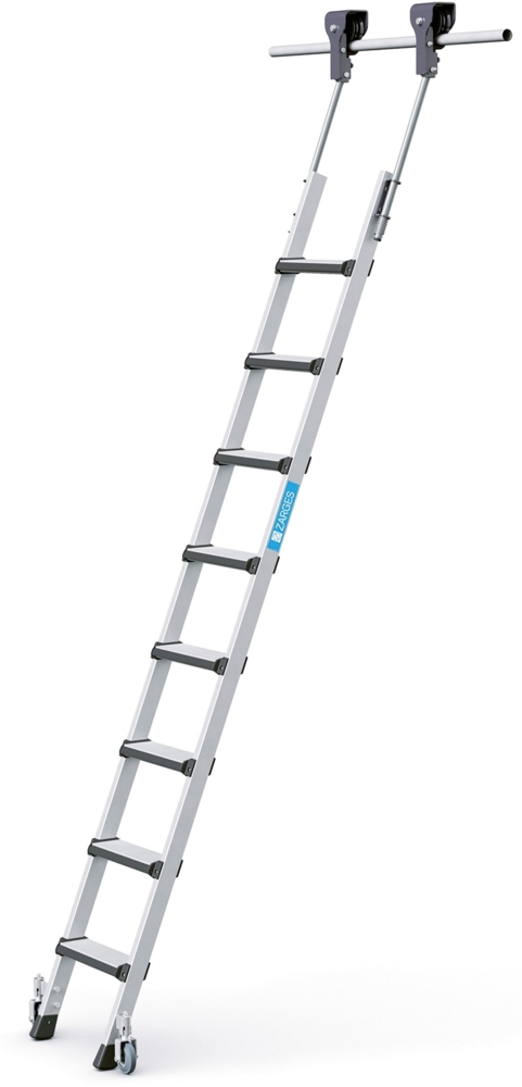 Zarges Regalleiter fahrbar Comfortstep Trec LH 8 Stufen Bild 1