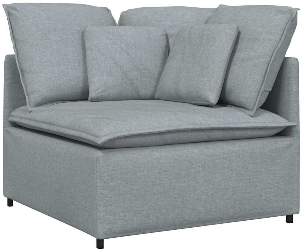 vidaXL Modulares Sofa Eckmodul mit Kissen Hellgrau 100 cm 4104447 Bild 1
