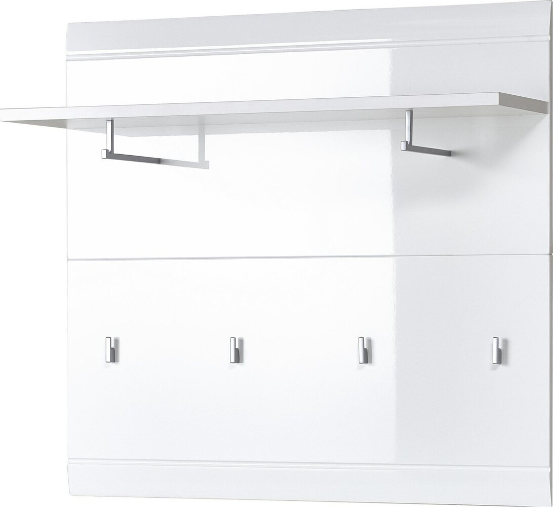 Garderobenpaneel >M-402< (BxHxT: 96x90x30 cm) in weiss - 96x90x30 (BxHxT) Bild 1