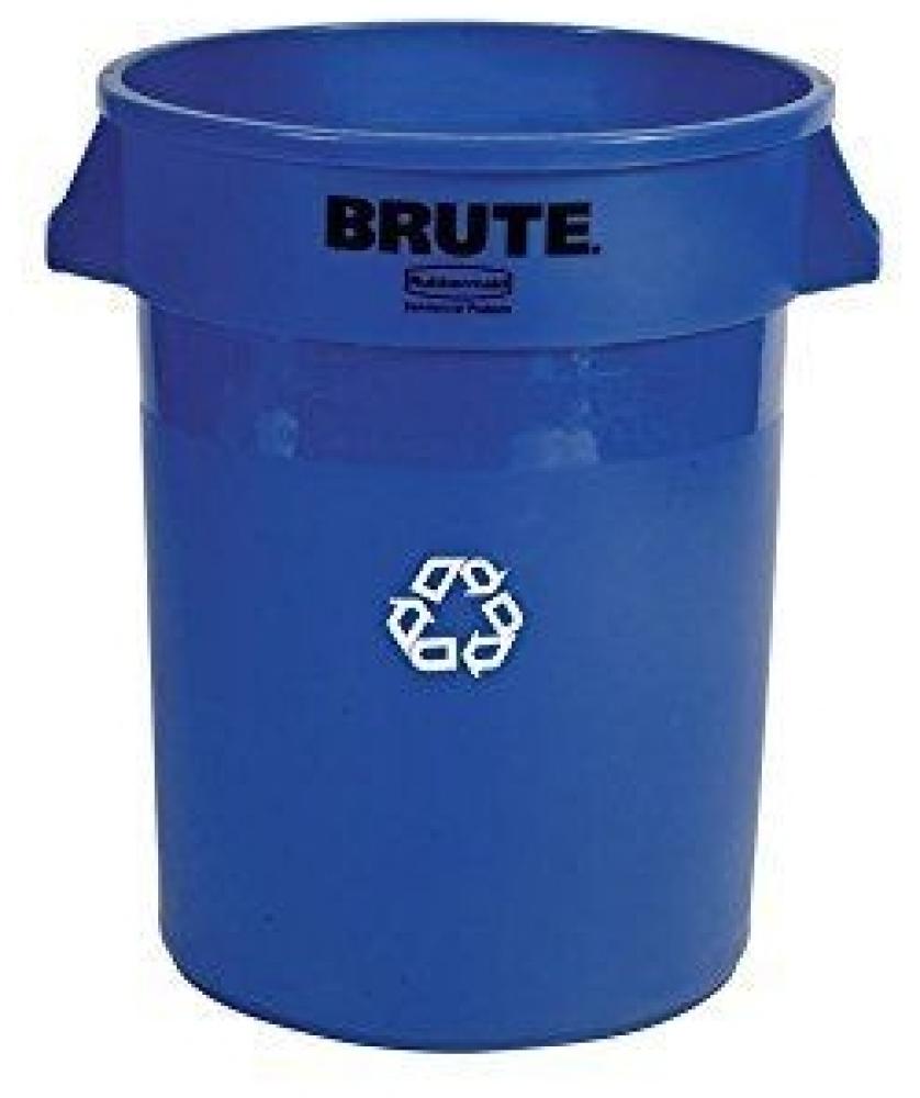 Rubbermaid Container BRUTE 75,7 Liter, aus PP, gelb runder Container mit Lüftungskanälen, ohne Deckel, hohe Haltbarkeit, abgerundete Griffe, verstärkte Basis, mit Rippen verstärkter Rand, leichte Reinigung Maße: Durchmesser 495 mm x (H)581 mm (FG262000... Bild 1