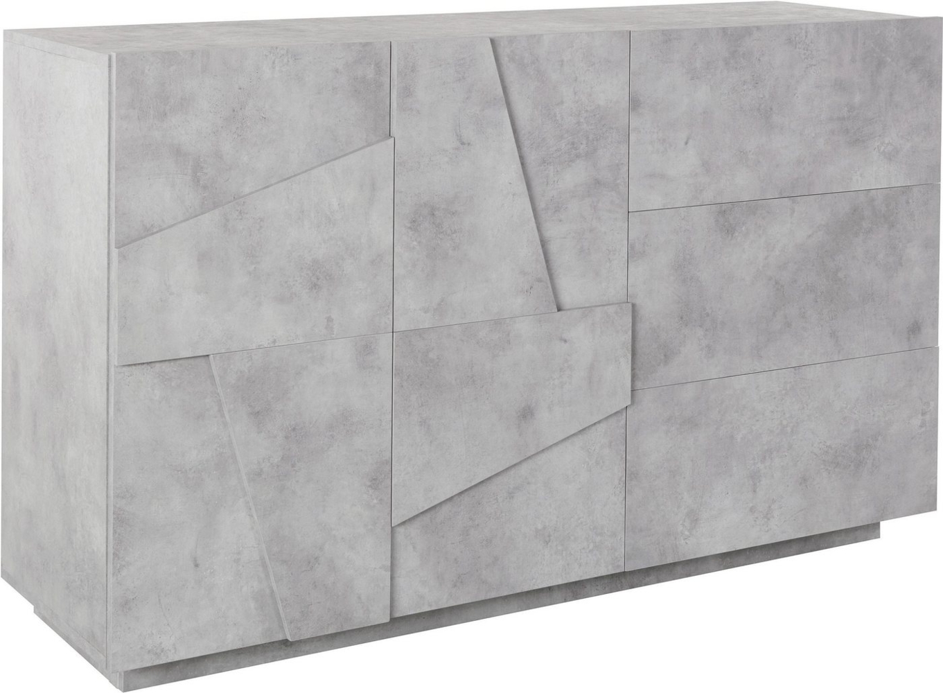 Sideboard >Piacenza< in Beton Nachbildung - 140x86x44cm (BxHxT) Bild 1