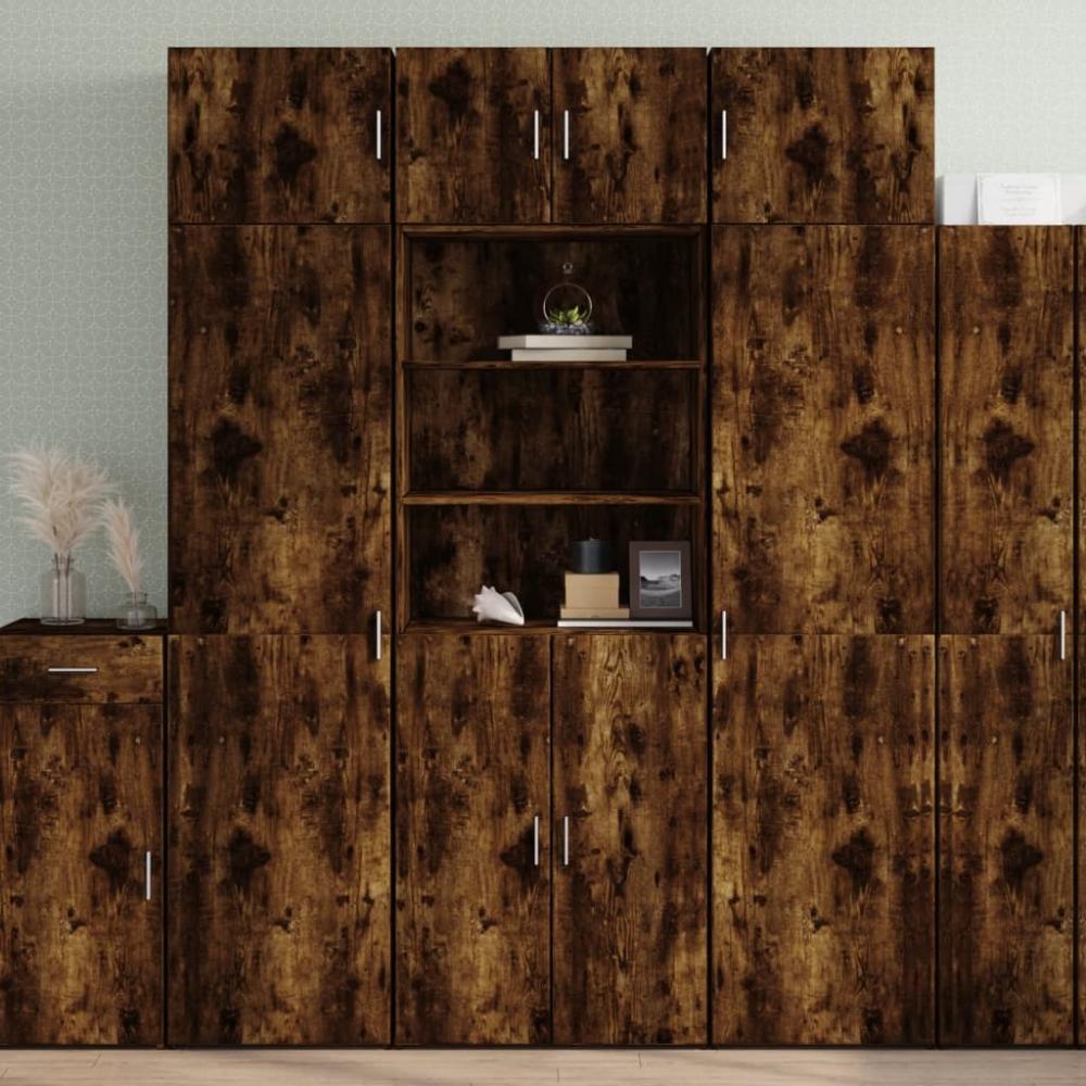 vidaXL Highboard Räuchereiche 70x42,5x185 cm Holzwerkstoff 3281375 Bild 1