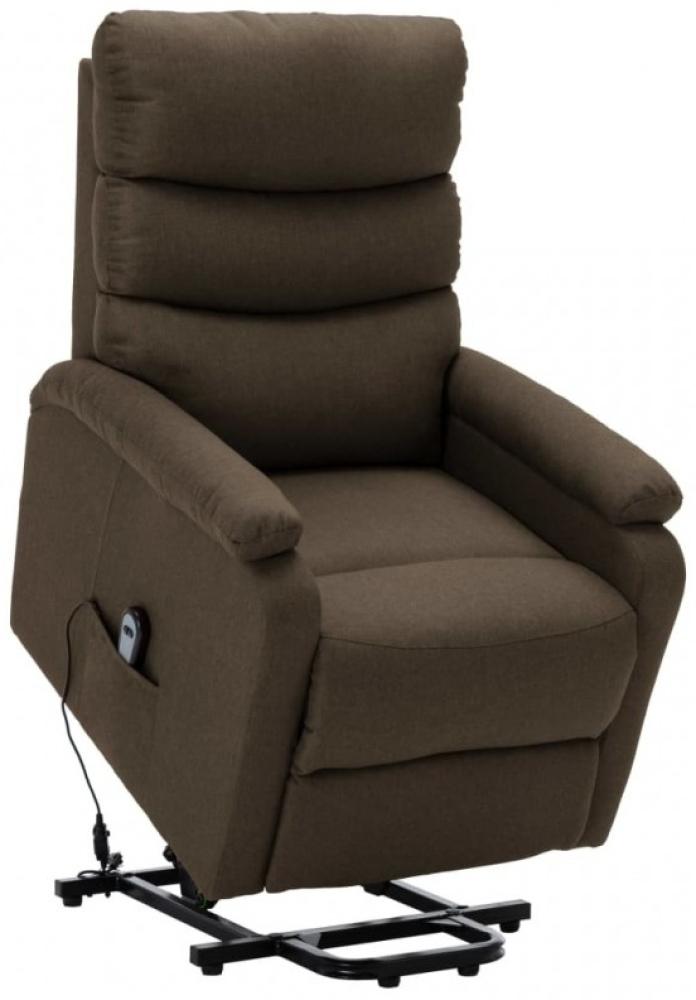 vidaXL Sessel mit Aufstehhilfe Braun Stoff [321240] Bild 1