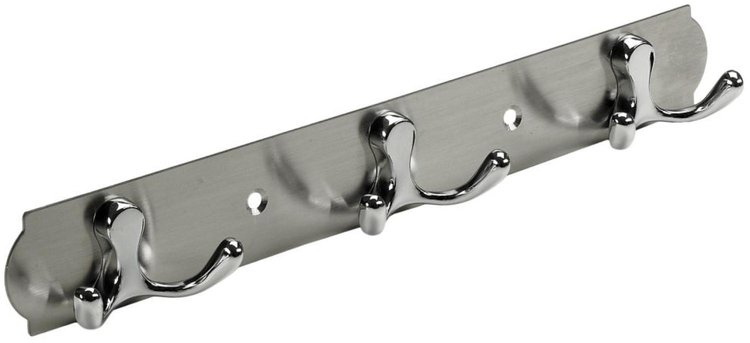 Hettich Garderobenleiste 3 Haken 28,0 x 3,8 x 3,3 cm silber Bild 1