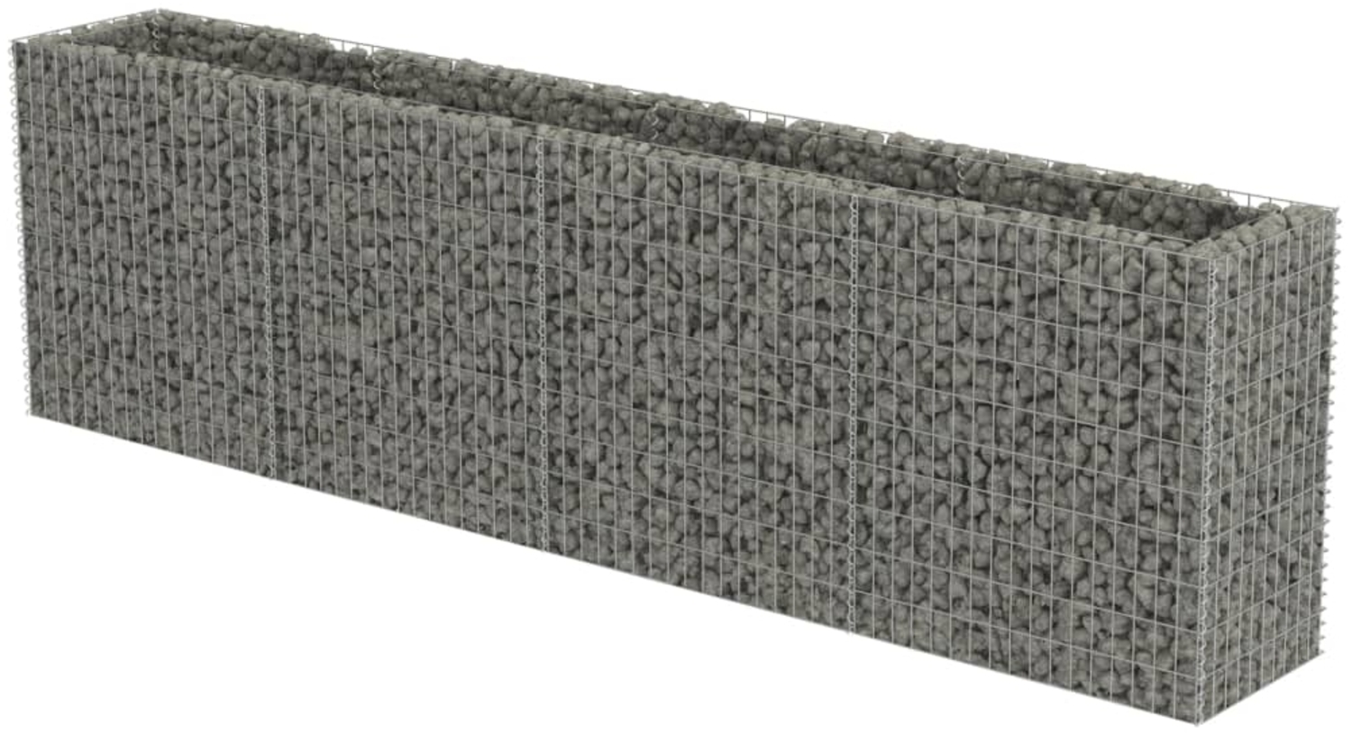 vidaXL Gabionen-Hochbeet Verzinkter Stahl 360×50×100 cm 143560 Bild 1