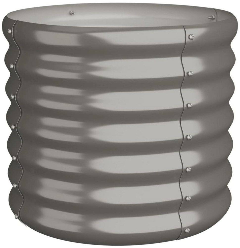 vidaXL Pflanzkübel Pulverbeschichteter Stahl 40x40x36 cm Grau 318844 Bild 1