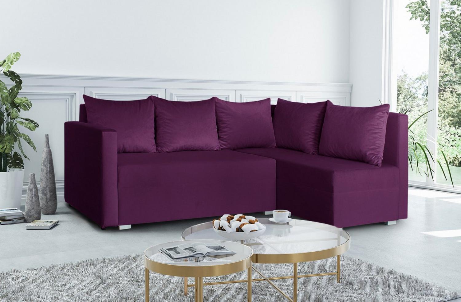 Sofnet Ecksofa Filo, mit Schlaffunktion und Bettkasten, L-Form Couch, Polstersofa, Schlafsofa Bild 1