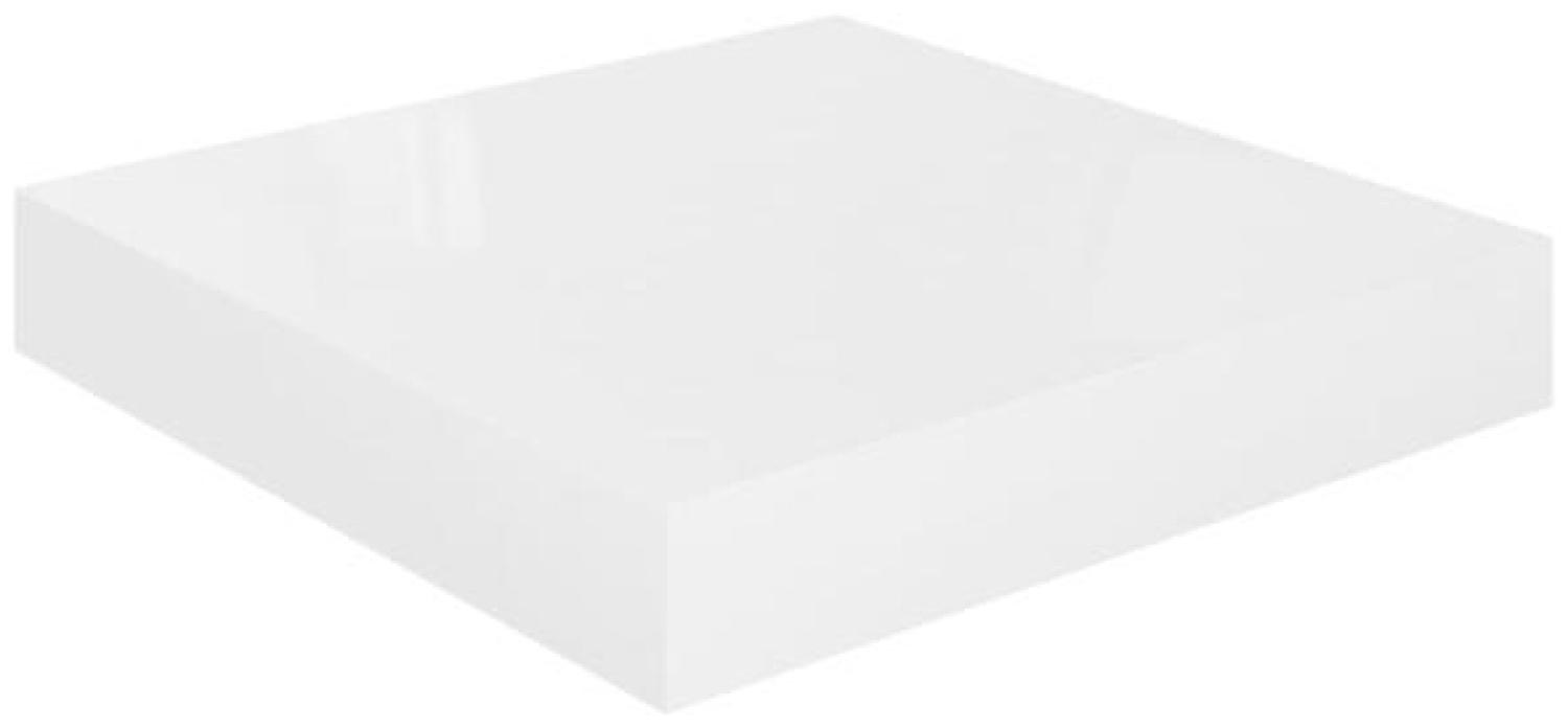 vidaXL Schweberegal Hochglanz-Weiß 23x23,5x3,8 cm MDF 323739 Bild 1