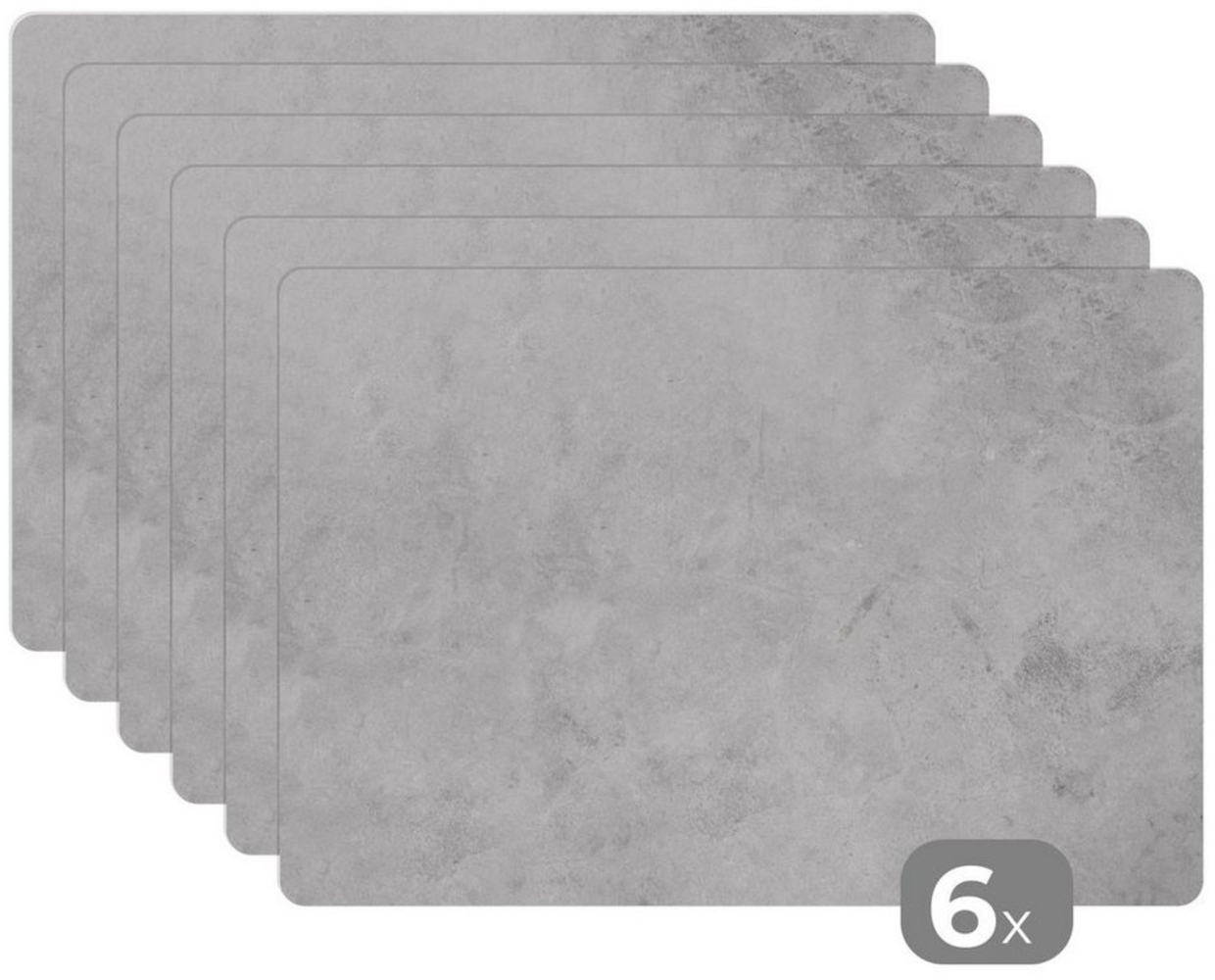 MuchoWow Platzset Marmor - Textur - Grau - Marmoroptik/print, (6-St), Platzsets, Tischset, Abwaschbar, Tischsets, Platzdeckchen Bild 1