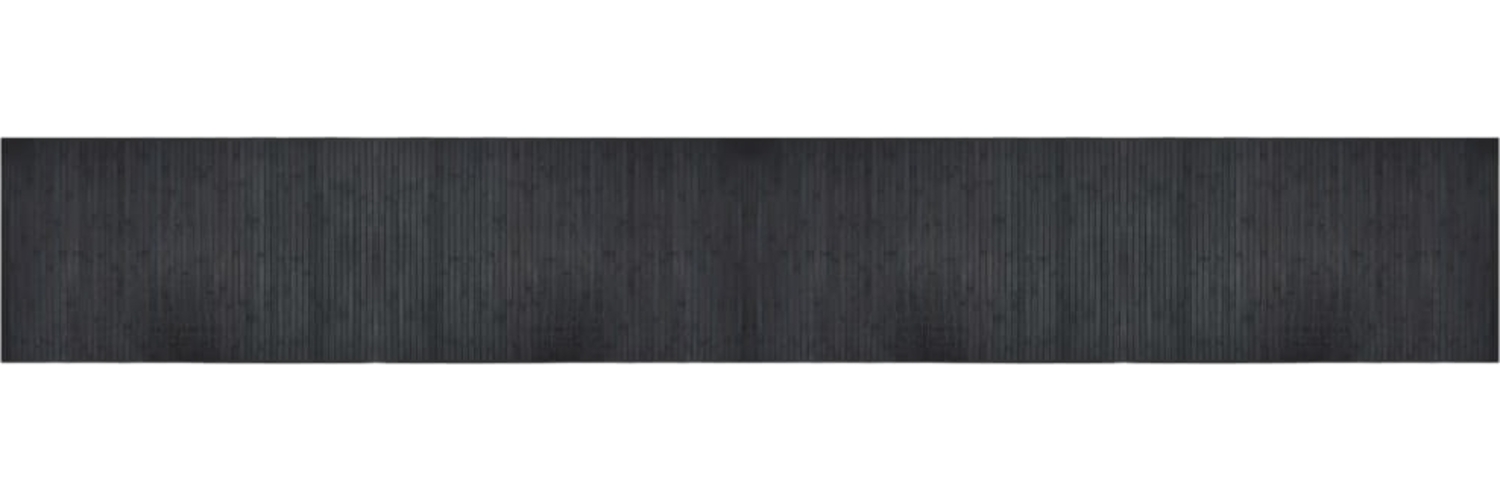 vidaXL Teppich Rechteckig Grau 60x400 cm Bambus 376730 Bild 1