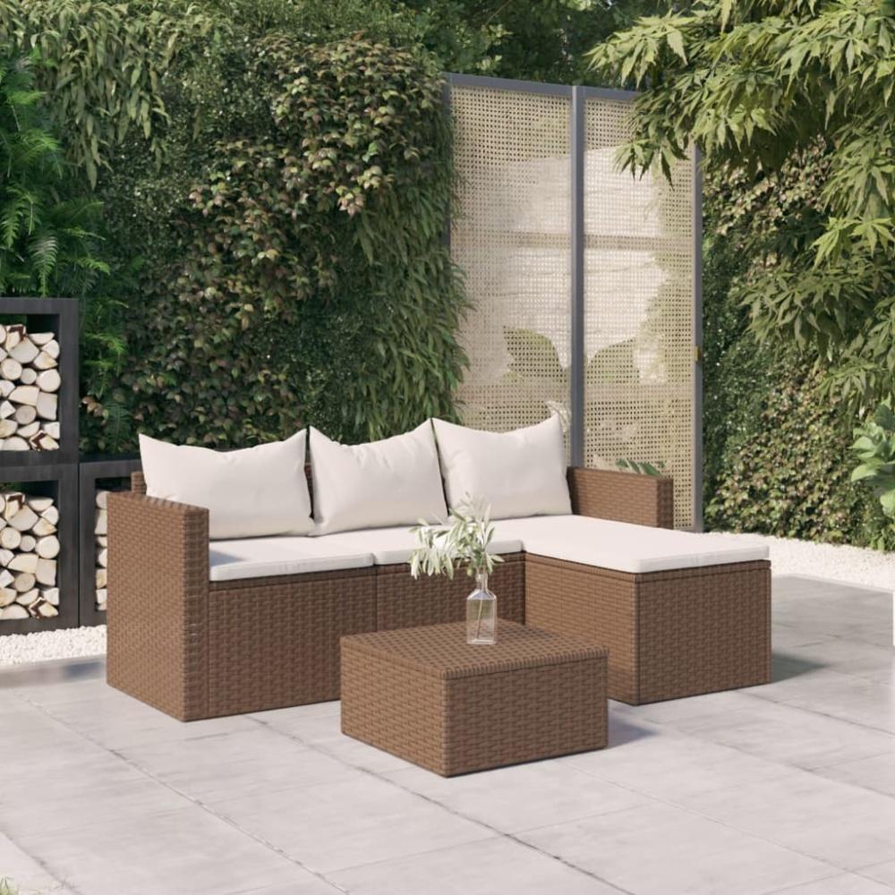 vidaXL Garten-Lounge-Set Braun Poly Rattan 362329 Bild 1