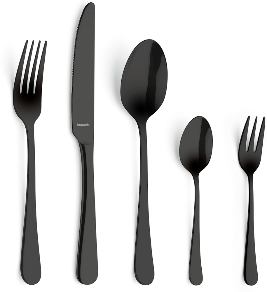 Kuppels Home DELIA Besteckset 30-teilig PVD schwarz hochglanzpoliert Bild 1