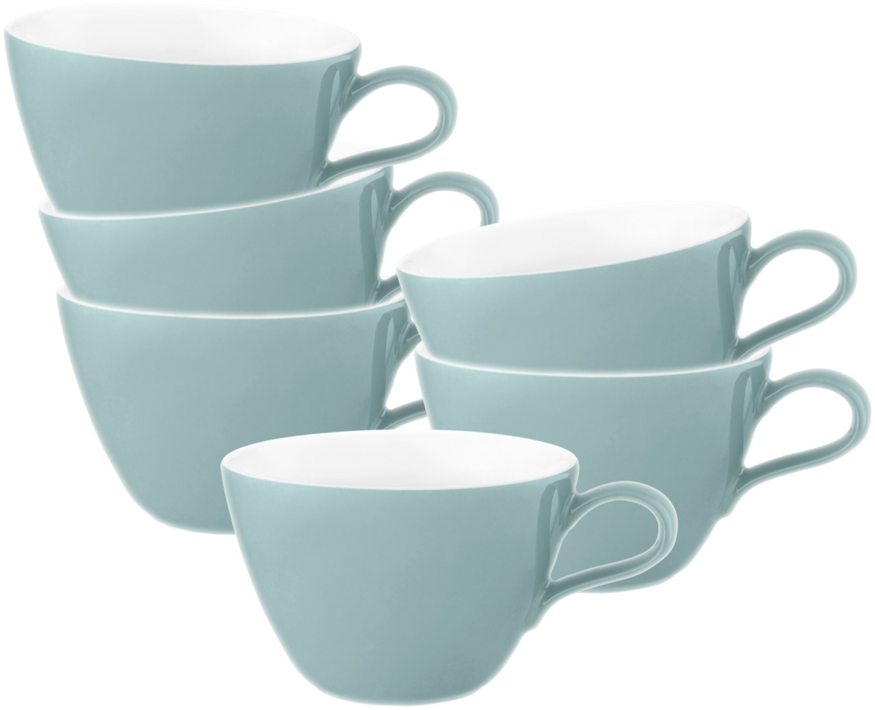 Seltmann Weiden Life Fashion Milchkaffeetasse 370 ml 6er Set - Green Chic Bild 1