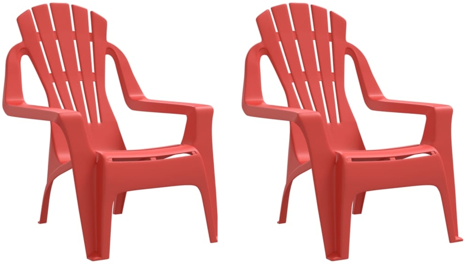 vidaXL Kinder-Gartenstühle 2 Stk. Rot 37x34x44 cm PP Holzoptik 364738 Bild 1