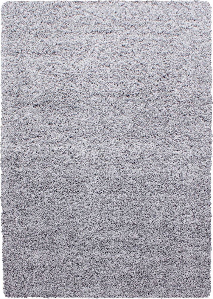 Hochflor Teppich Lux rechteckig - 120x170 cm - Hellgrau Bild 1