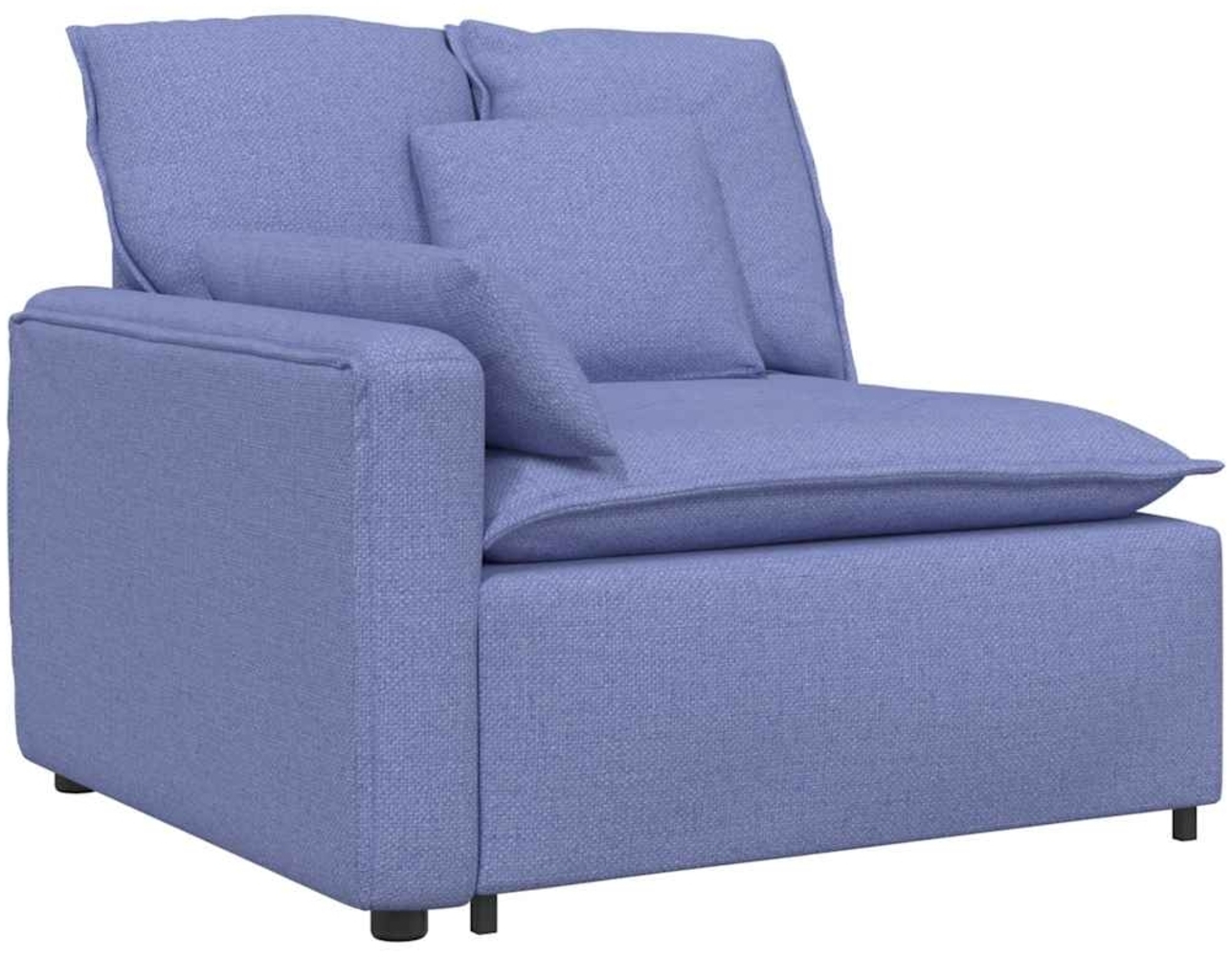 vidaXL Modulares Sofa Endmodul mit Armlehne Kissen Jeansblau 100 cm 4104397 Bild 1