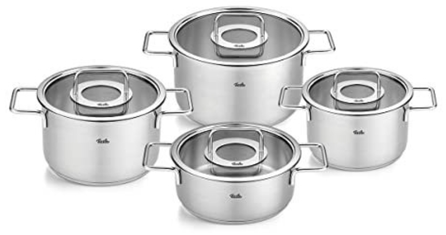 Fissler Topf-Set Fissler Pure Collection, Edelstahl 18/10 (Set, 4-tlg, Kochtopf 16/20/24 + Bratentopf 20cm), Made in Germany Bild 1