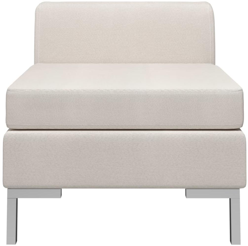vidaXL Mittelsofa Modular mit Auflage Stoff Cremeweiß 287002 Bild 1