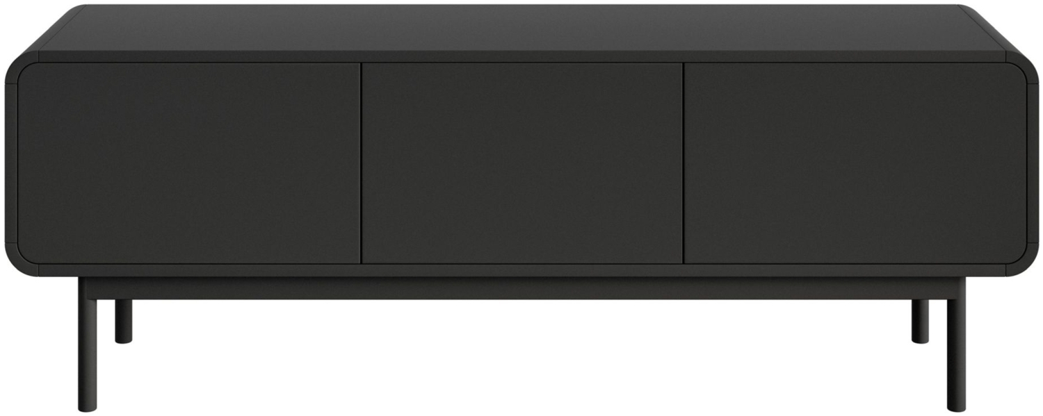 Selsey 'Oro' TV-Lowboard mit 3 Schubladen, schwarz, ca. 53 x 154 x 40 cm Bild 1