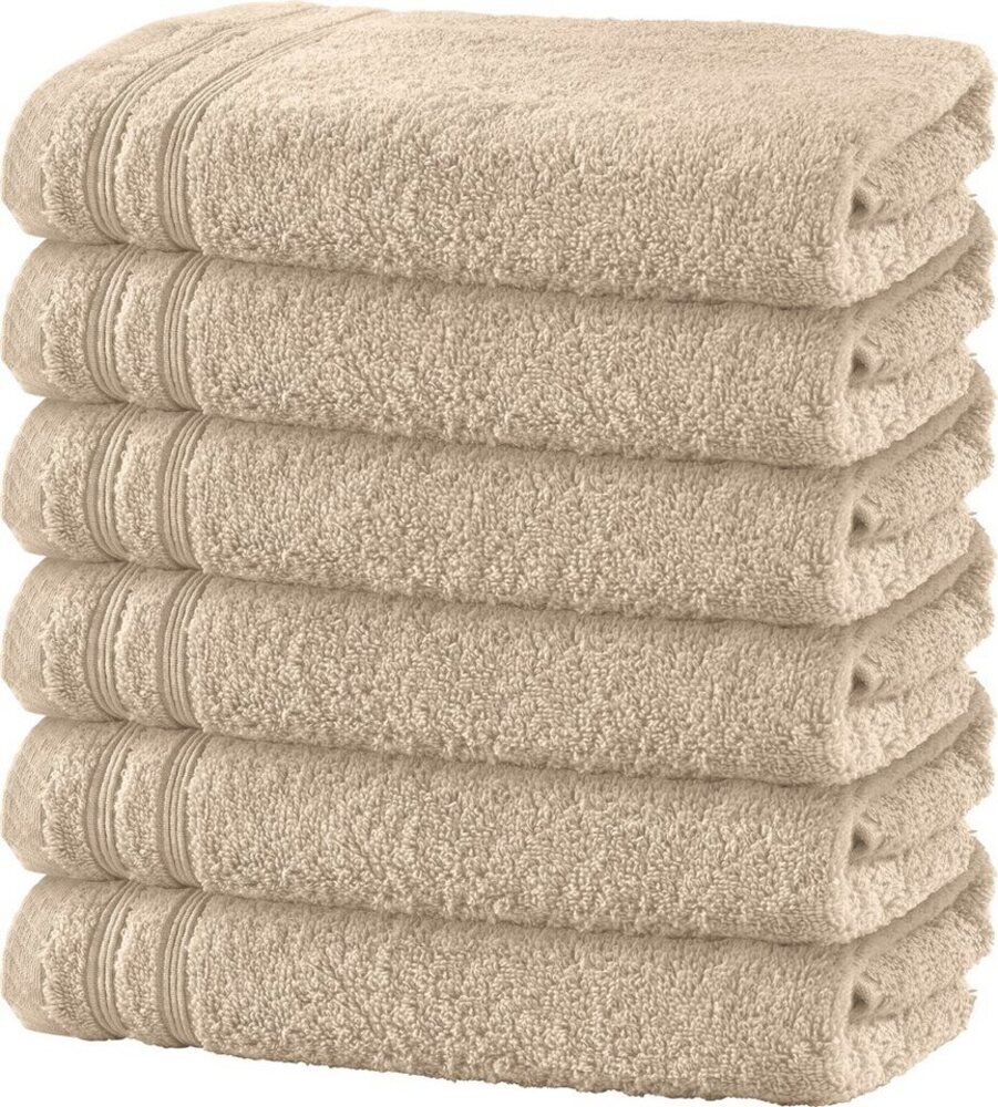 Erwin Müller Handtuch Handtuch "Heidelberg" 6er-Pack, Frottier (6-St), Walk-Frottier Uni Bild 1