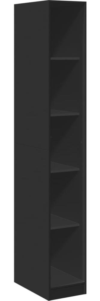 vidaXL Kleiderschrank Schwarz 30x50x200 cm Holzwerkstoff 3307703 Bild 1