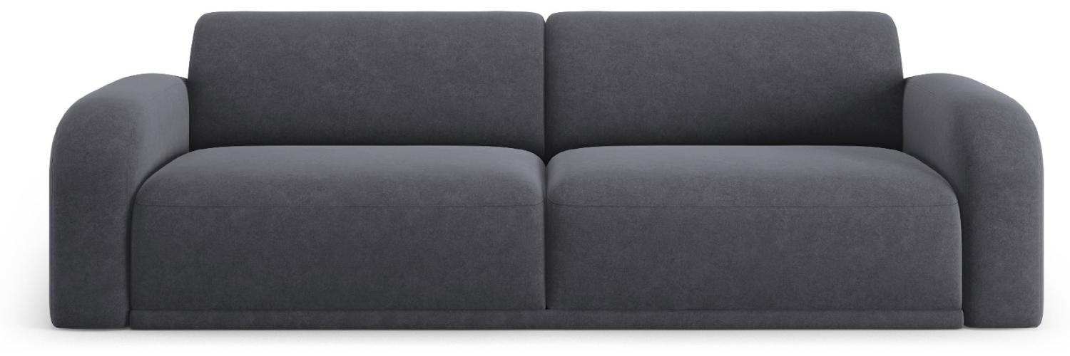 Micadoni Sofa Erin 4-Sitzer Samtstoff Dunkelgrau Bild 1