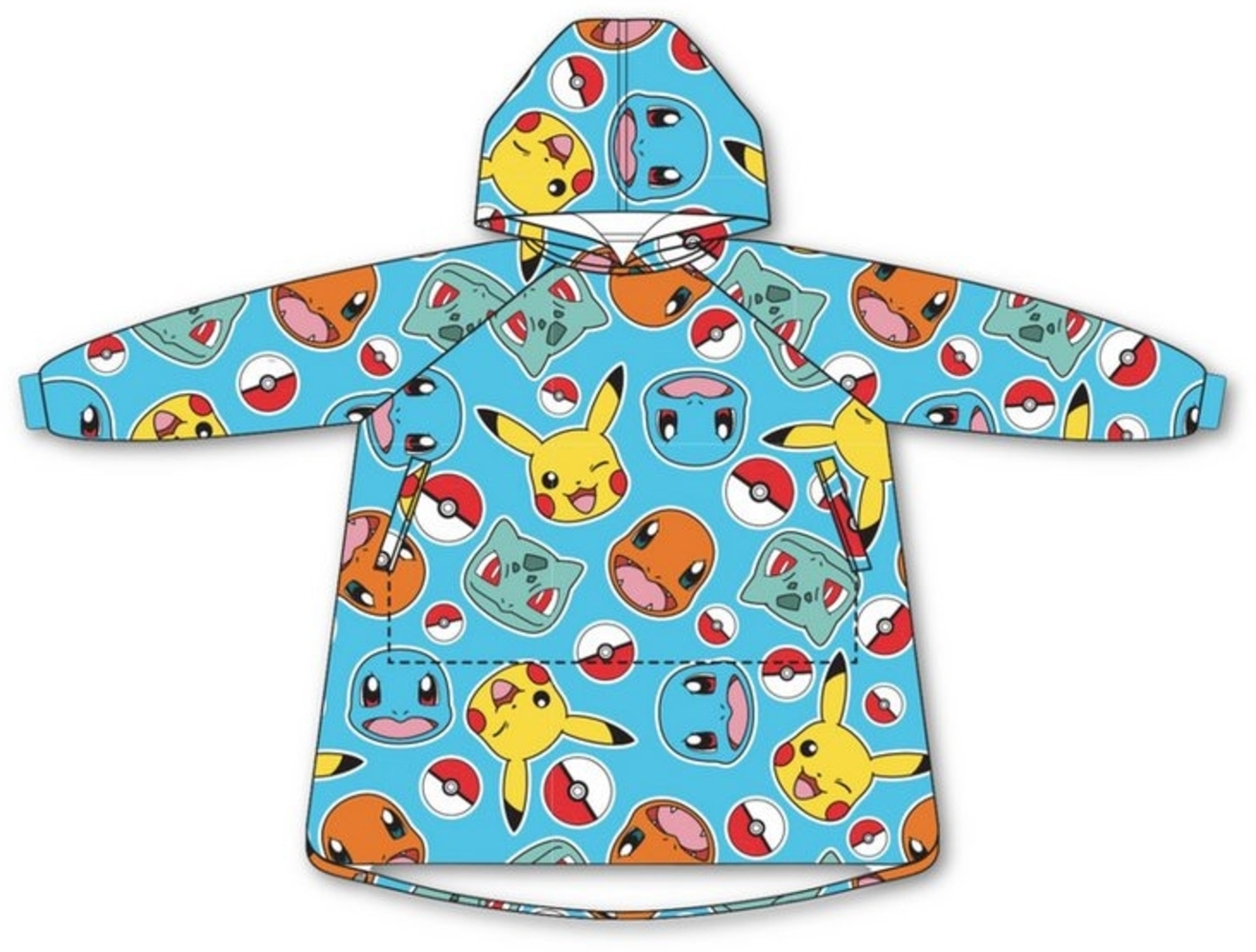 Kinderdecke Pokémon Kapuzen-Fleecedecke, Pikachu, MTOnlinehandel, perfekte Geschenkidee für Mädchen und Jungen Bild 1