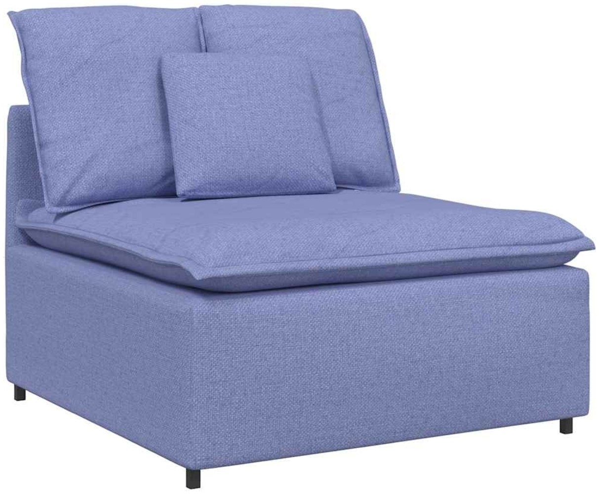 vidaXL Modulares Sofa Mittelmodul mit Kissen Jeansblau 100 cm 4104427 Bild 1