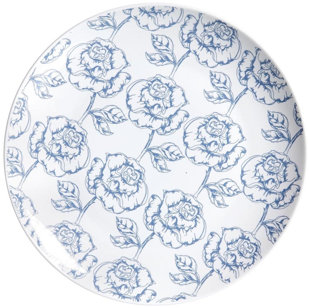 Ritzenhoff & Breker Blue Flower Dessertteller, Dessert Teller, Kuchenteller, Servierteller, Porzellan, Blau / Weiß, 20 cm, 83965 Bild 1