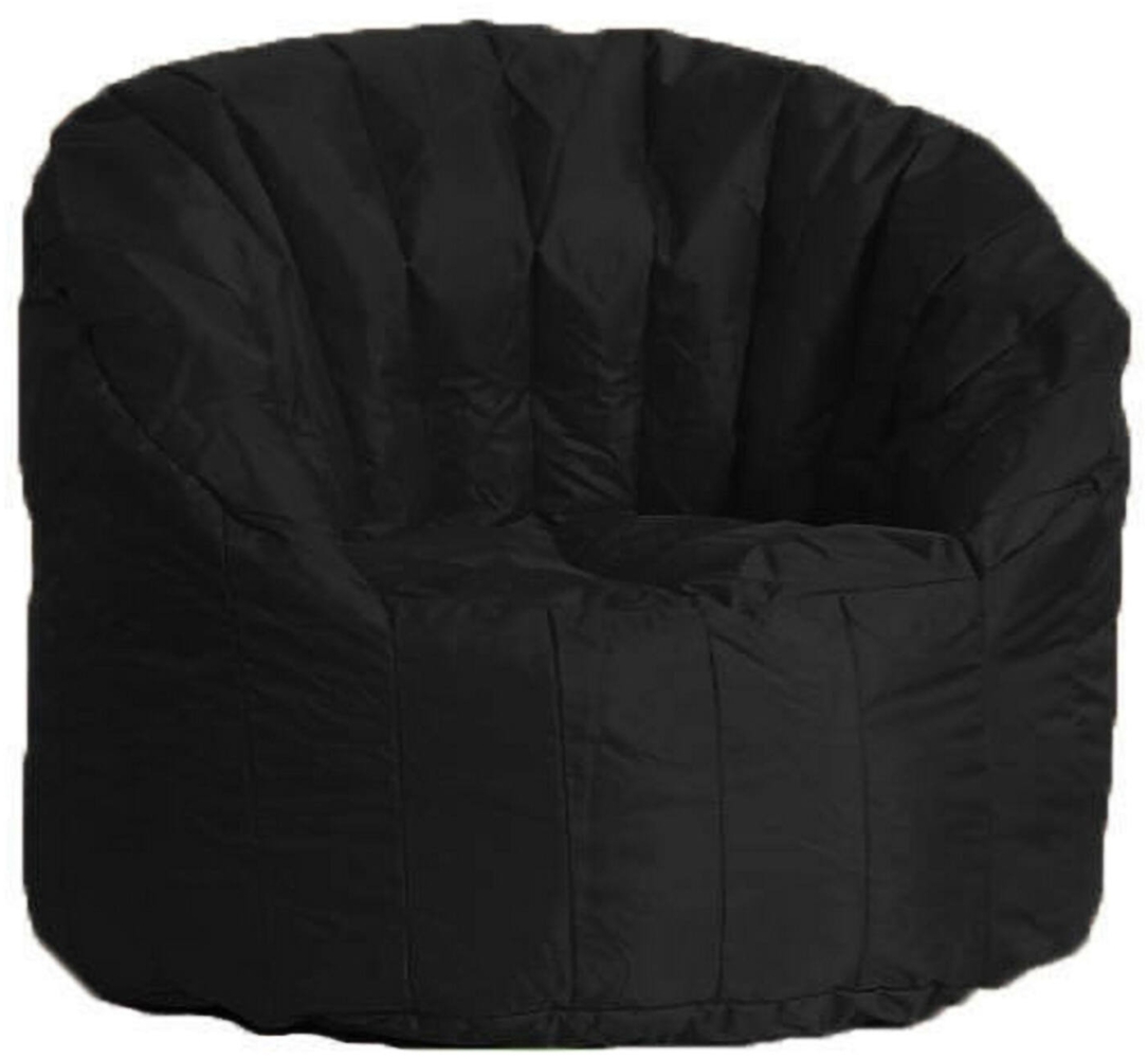 Dmora Sessel Allos, Gepolsterter Sitz, Einzelsofa im Wohnzimmer, Stuhl mit Armlehnen, Made in Italy, 80x80 h80 cm, Schwarz Bild 1
