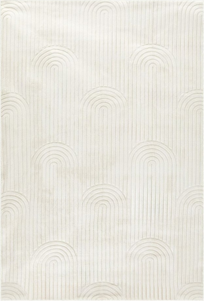IDIMEX Teppich BOW, Wohnzimmerteppich waschbar 200x300 cm Kurzflor bogenmuster beige Bild 1