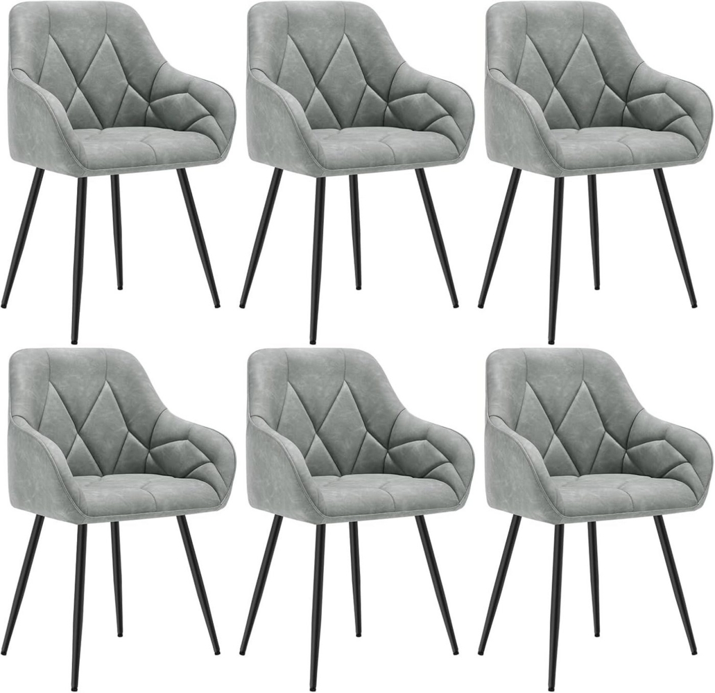 Woltu 4-Fußstuhl (Set, 6 St), Esszimmerstühle ergonomischer aus Kunstleder Bild 1