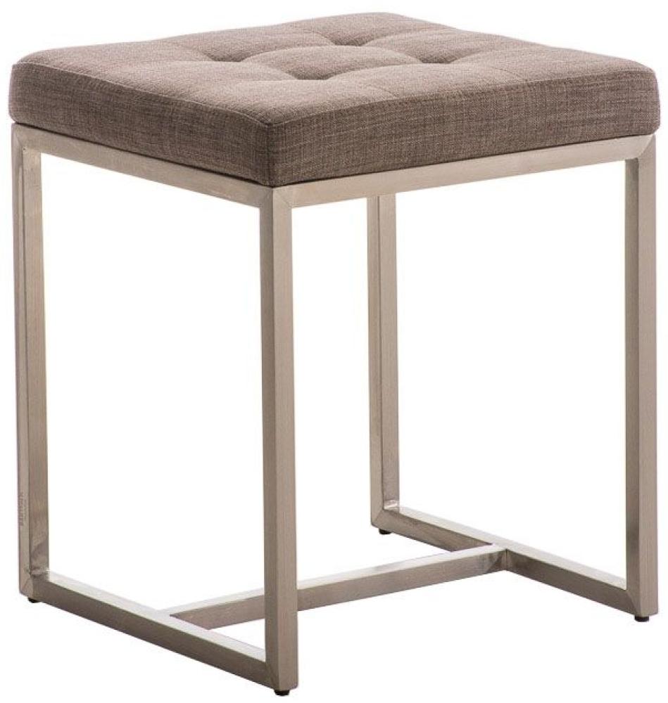 Sitzhocker - BRIT - Schminkhocker Hocker Sessel Stoff Grau 40x40cm Bild 1