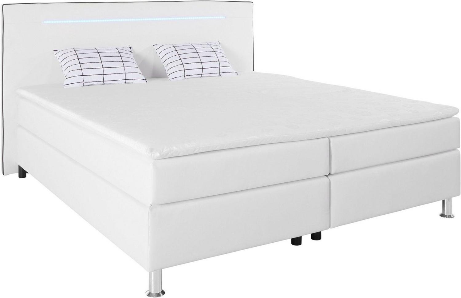 COLLECTION AB Boxspringbett, inkl. LED-Beleuchtung, Topper und Kissen Bild 1