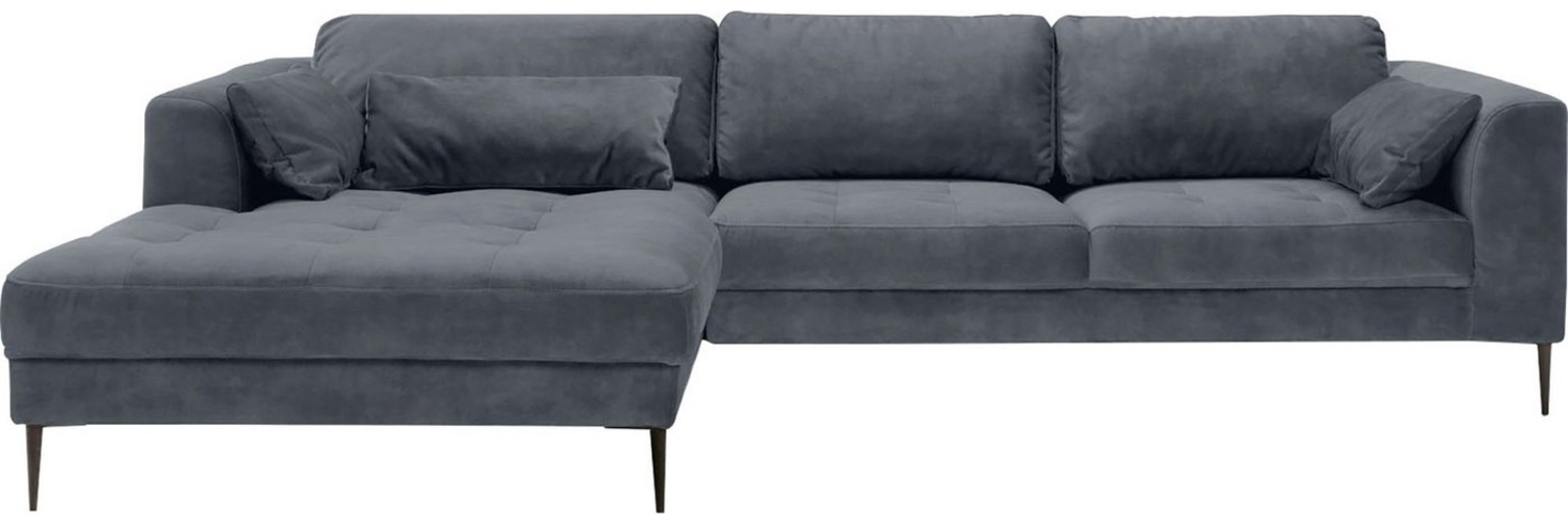 TRENDMANUFAKTUR Ecksofa Luzi, wahlweise mit Schlaffunktion und Bettkasten bestellbar, L-Form, Designsofa mit tollem Sitzkomfort, Metallfüße schwarz, Breite 280 cm Bild 1