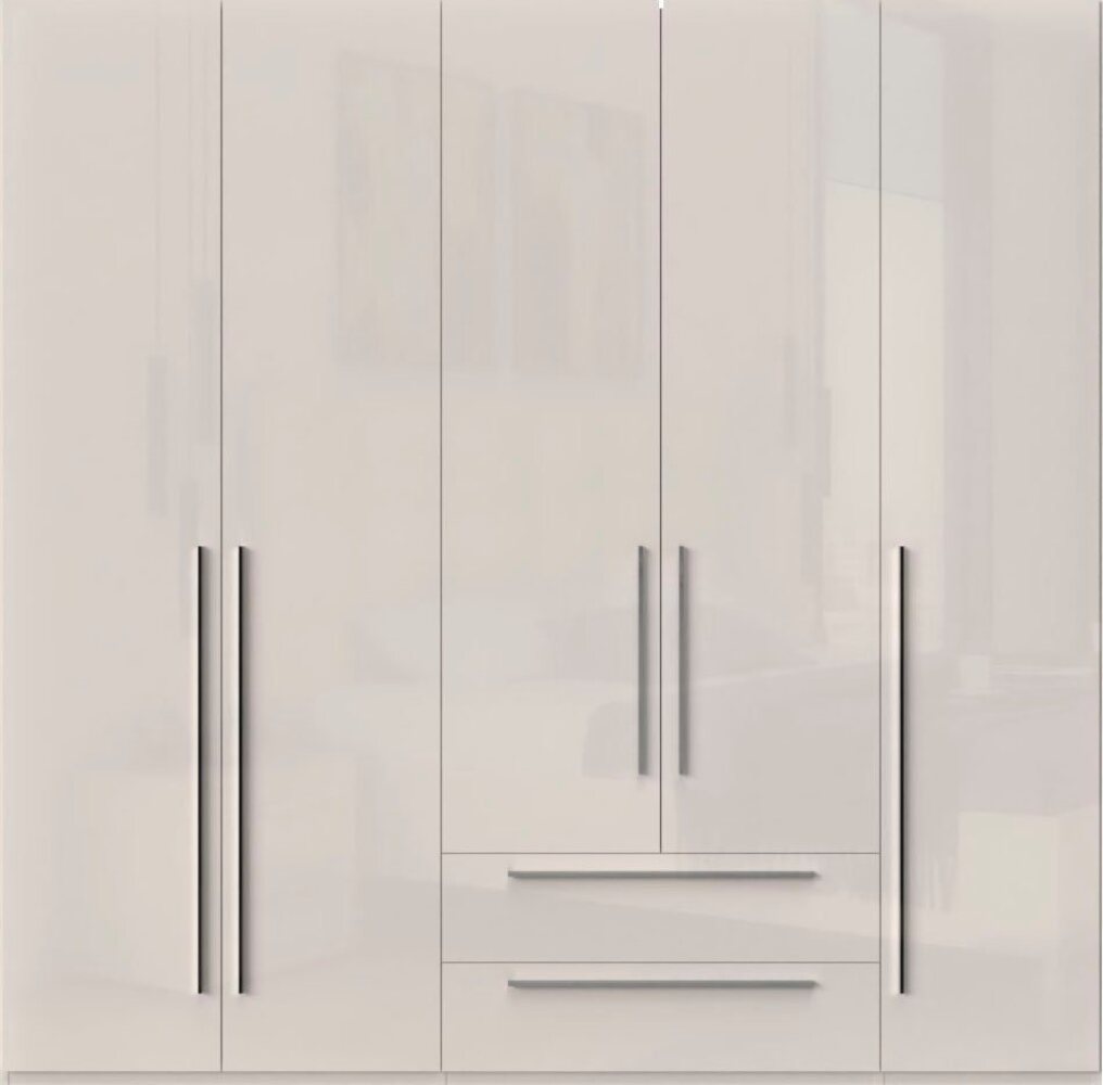 Places of Style Kleiderschrank Piano, UV lackiert, hochglänzend in beige oder weiß, FSC-zertifiziert (Made in Europe) in vielen Breiten, Höhe 224cm, mit Soft-Close Funktion, 2 Schubladen Bild 1
