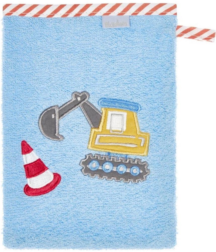 Playshoes waschlappen Digger junior 20x15 cm Baumwolle blau Bild 1