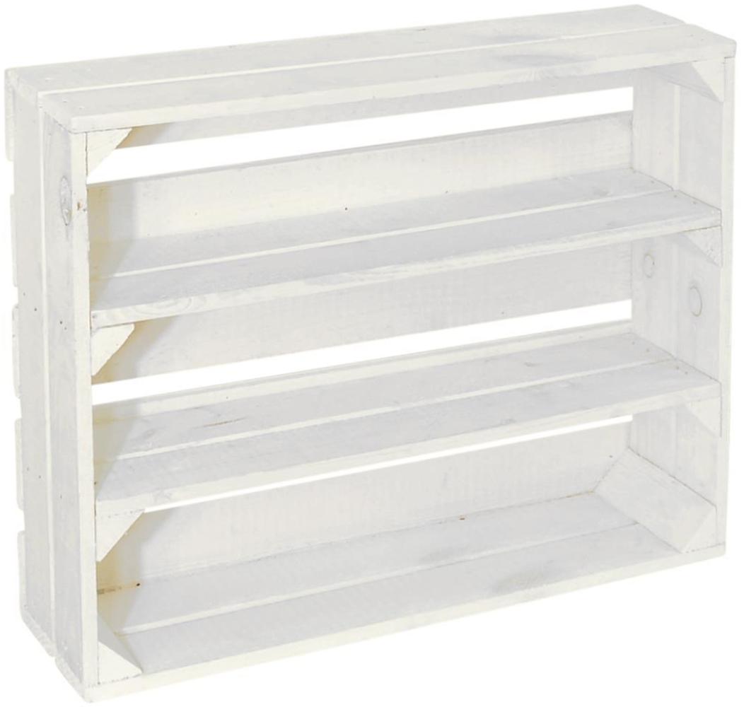 CHICCIE 4 Set Holzregal Schmalhanz 50x40x15cm - Weiß 2x Langes Regal Bild 1