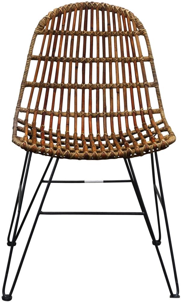 Rattan Essstuhl natur Esszimmerstuhl Küchenstuhl Esszimmer Wohnzimmer Stuhl Bild 1