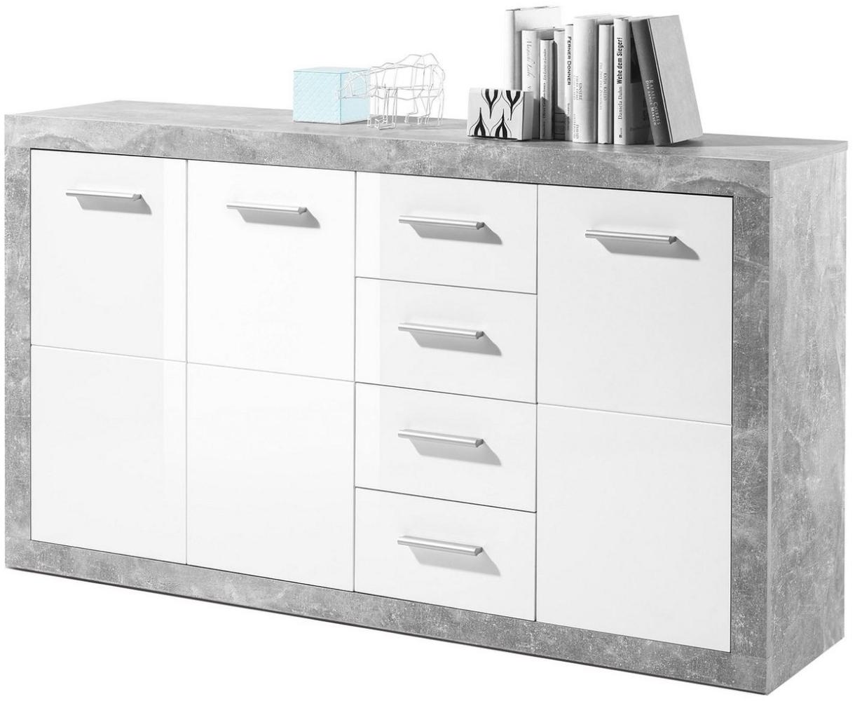 Sideboard >Rio de Janeiro< in Beton - 152x88x37cm (BxHxT) Bild 1