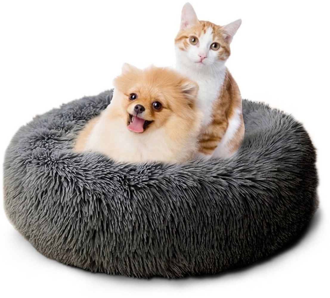 CALIYO Tierbett Tierbetten, Katzenbett waschbar Flauschiges Hundebett 50/60/70/100 cm, für Katzen und kleine Hunde, plüsch Katzenkissen rund Bild 1