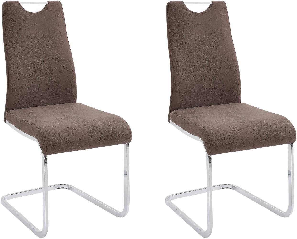 Homexperts 'ZABONA' 2er Set Schwinger, Microfaser braun, B 43 x H 98 x T 57 cm Bild 1