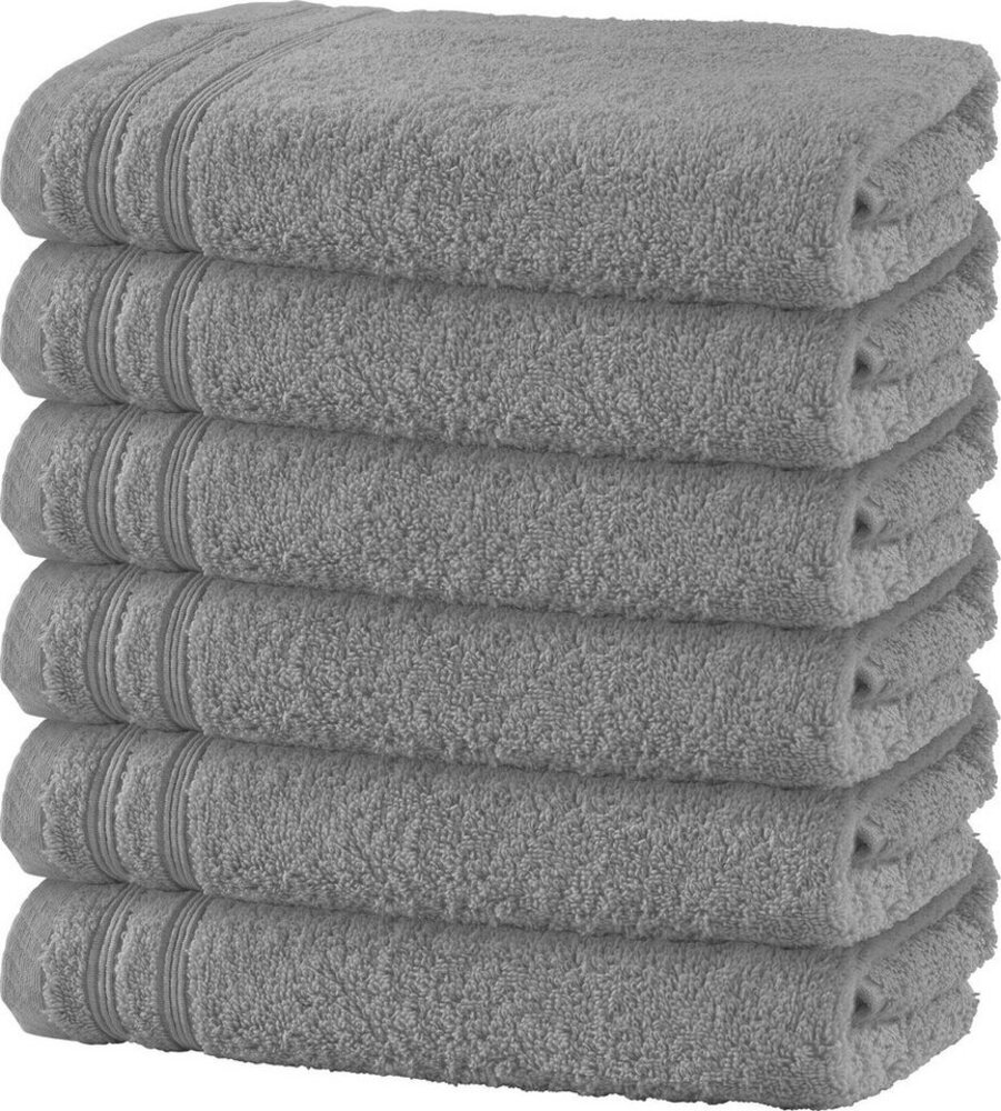 Erwin Müller Handtuch Handtuch "Heidelberg" 6er-Pack, Frottier (6-St), Walk-Frottier Uni Bild 1